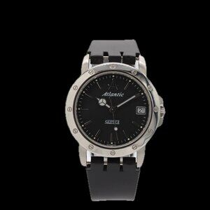 Vintage Atlantic 3404 Skipper Men's Automatic Wristwatch Swiss Stainless Steel